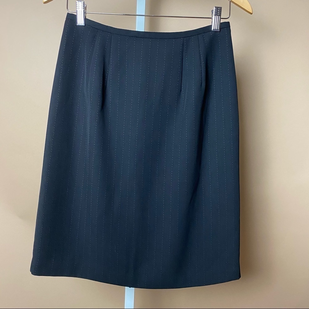 Norton McNaughton 8 Petite Pin Stripe Pencil Skirt office Career Classic